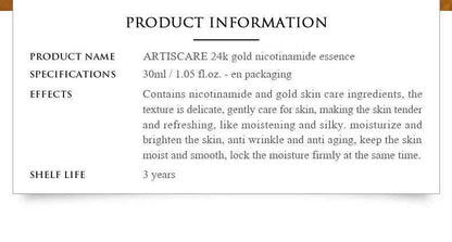 ARTISCARE 24K Gold Serum SET for Facial Care Eye Cream Moisturizing Face Essence Skin Care Products