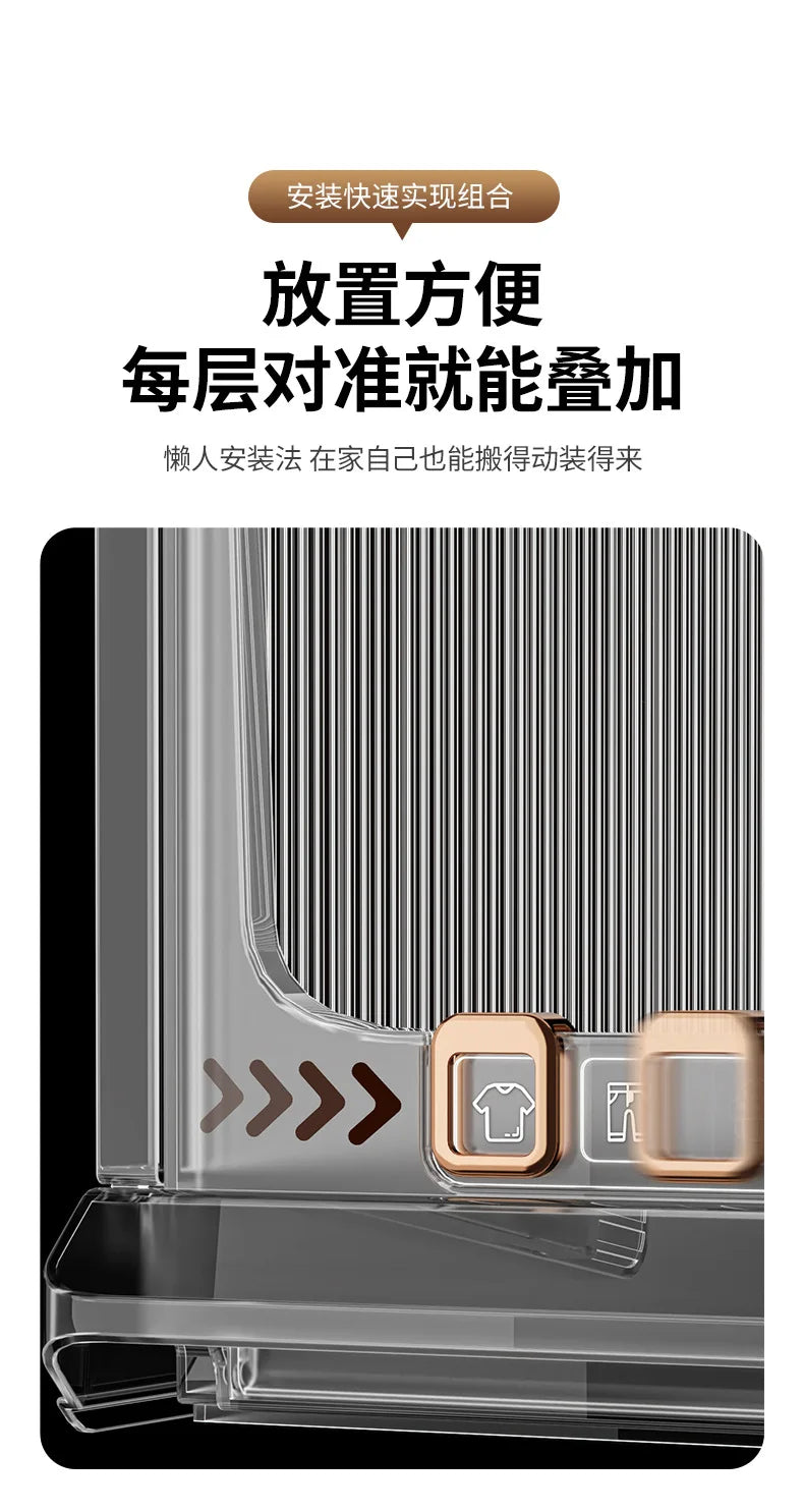 Large Capacity Foldable Storage Box Plastic Clothes Organizer Transparent Home Storage Trunk for Clothes Sundries Organizer - AMULET RING STORE