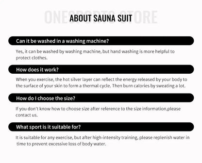 Sauna Suit Unisex Gym Clothing Set Men Full Body Sweating Sportswear Women Boxing Training Running Fitness Weight Loss Tracksuit