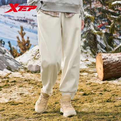 Xtep Trousers For Men And Women 2024 Winter Knitting Loose Exercise Sweatpants Casual Trendy Warm Soft Bottoms 876427630125