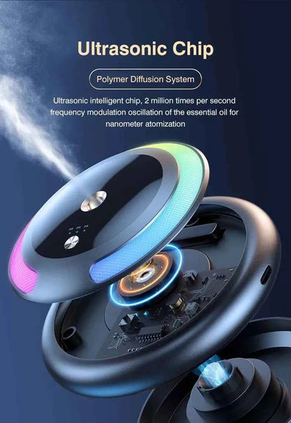 Smart Car Humidifier Essential Oil Diffuser LED Light Fragrance Aromatherapy  Air Freshener  Perfume Car Diffuser
