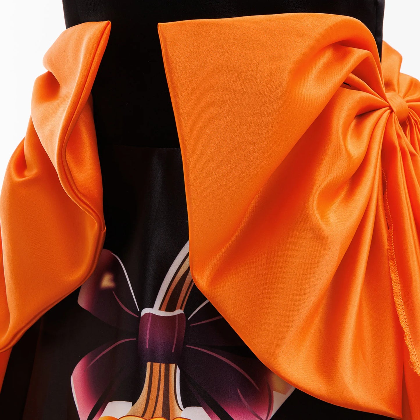 Girl Halloween costume 4-8 Yrs Halloween Theme Party Dresses Skeleton Bat Pumpkin Print Frocks Luxury Fluffy Kids Elegant Gown