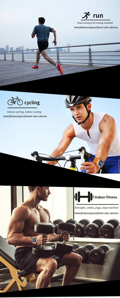 2024 Outdoor Sports Smart Watch Men 1.91 inch Screen Bluetooth Calling Waterproof Travel AI Voice Men Smartwatch For IOS Android