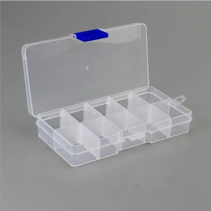 10 Grids Plastic Storage Jewelry Box Compartment Adjustable Container for Beads Earring Box for Jewelry Rectangle Box Case - AMULET RING STORE