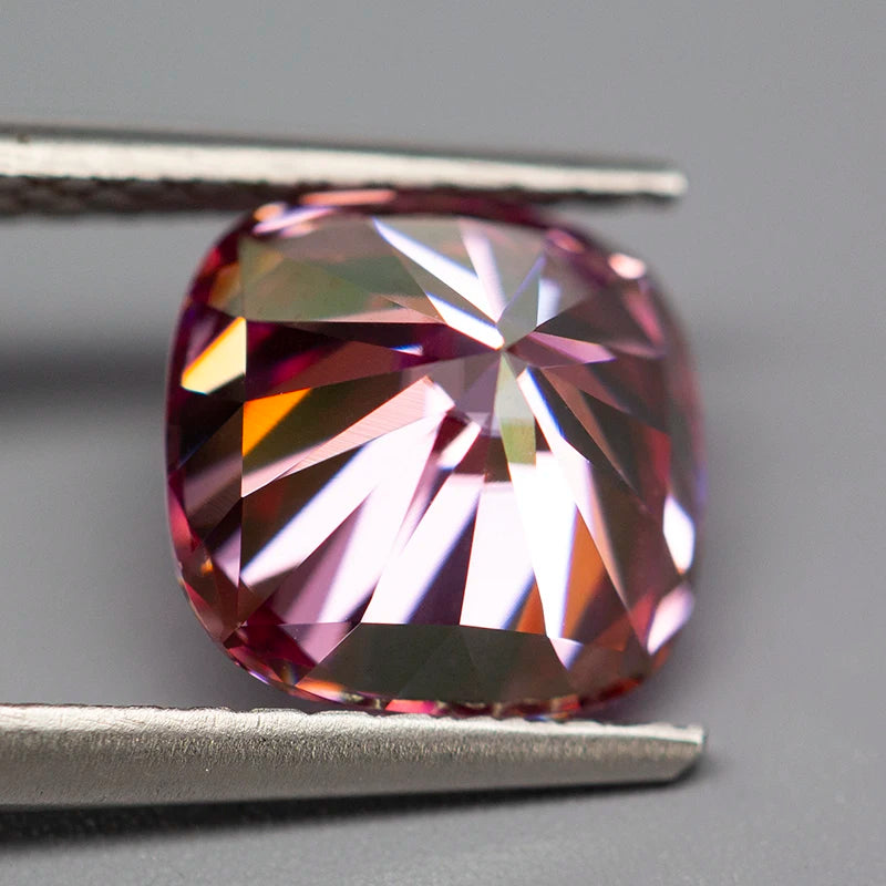 Pink Moissanite Stones with GRA Certificate Round/Pear/Oval/Emerald/Heart/Cushion/Princess/Asscher/Radiant Cut