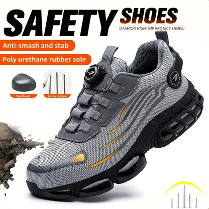 Breathable lace-free soft sole comfortable anti-smash anti-puncture labour insurance shoes - AMULET RING STORE