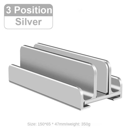 Laptop Stand Vertical Tool-Free Adjustable Aluminum Vertical Laptop Stand Holder Support Macbook Air Pro Laptop Accessories - AMULET RING STORE