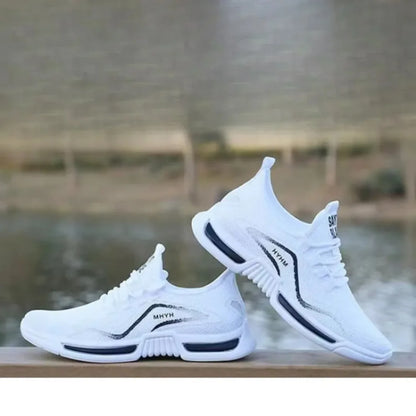 Leisure running shoes new summer Men's trendy breathable sneakers soft sole mesh shoes resistant versatile men sports shoes - AMULET RING STORE