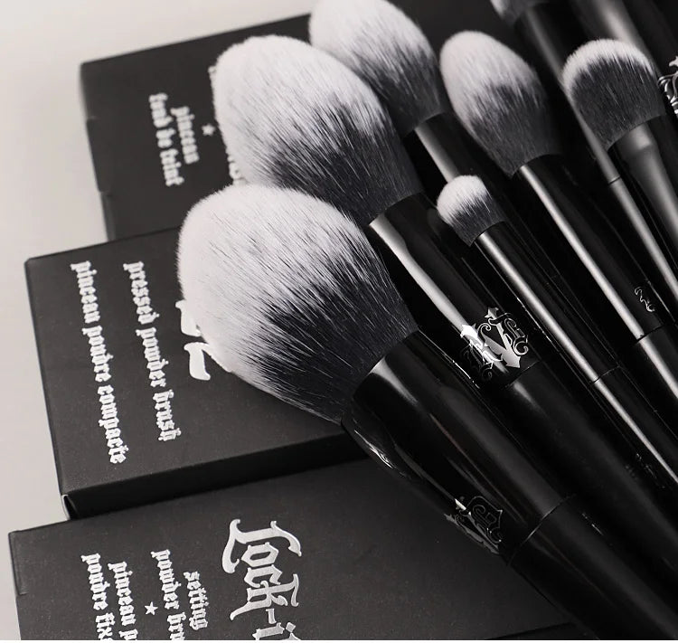 Kat Von D Makeup Brush Set & Kit Foundation Blush Highlight Concealer Powder Sculpting Eyeshadow Brush KVD Brand Makeup Brush - AMULET RING STORE