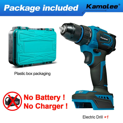 Kamolee 10mm Cordless Electric Impact Drill Electric Screwdriver Home DIY Power Tools For Makita 18V Battery - AMULET RING STORE