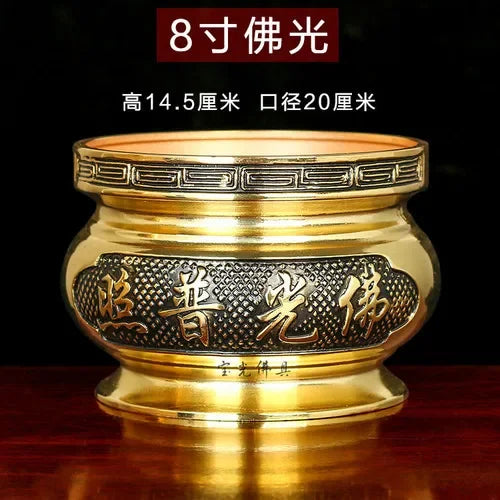 Metal incense burner Buddha tool Backflow fragrance Censer Buddhist Hall pray church tea light burner the god of wealth - AMULET RING STORE