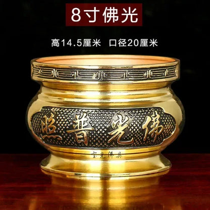 Metal incense burner Buddha tool Backflow fragrance Censer Buddhist Hall pray church tea light burner the god of wealth - AMULET RING STORE