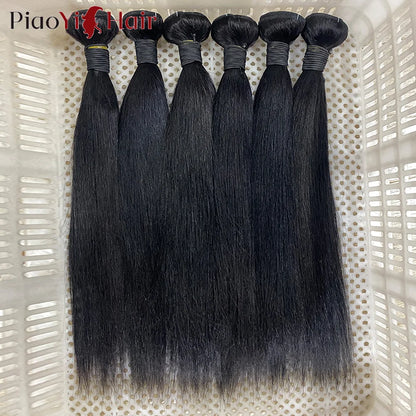 12A Double Drawn Straight Human Hair Bundle 100% Raw Human Hair 20 22 24Inch Unprocessed Virgin Human Hair Extension Top Quality