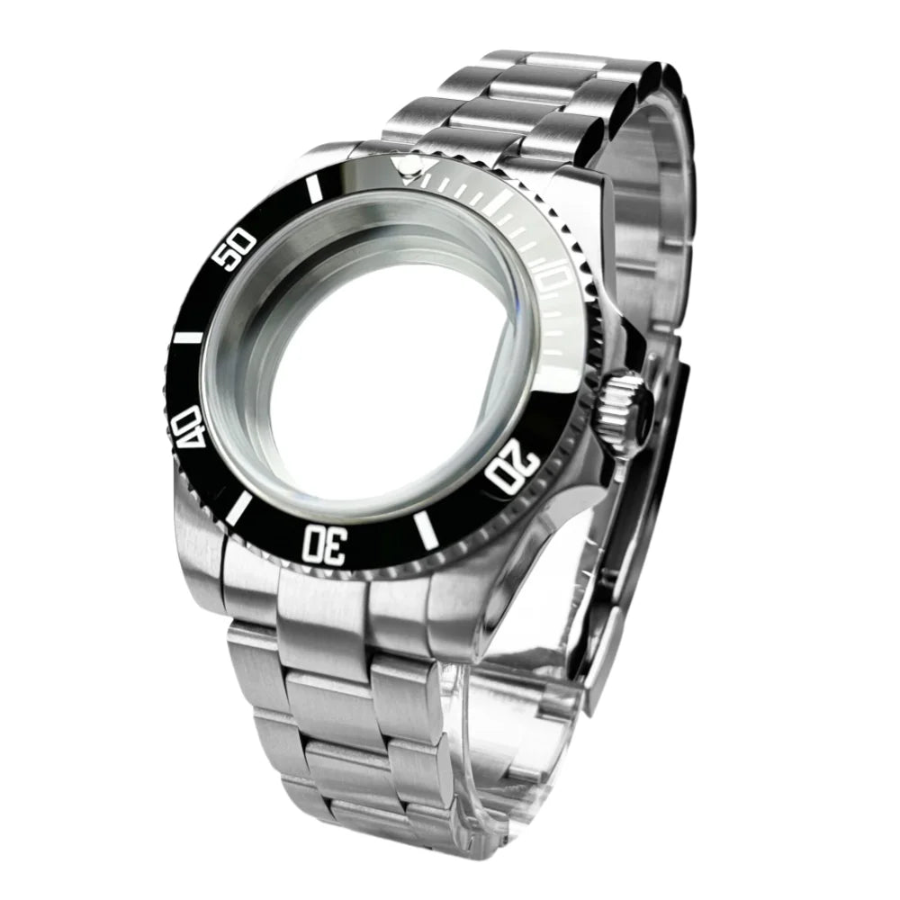 40mm 200m Waterproof NH34 NH35 NH36 Watch Case Accessories for Oyster Band SUB Watch Maker 120clicks BGW9 blue lume Bezel - AMULET RING STORE