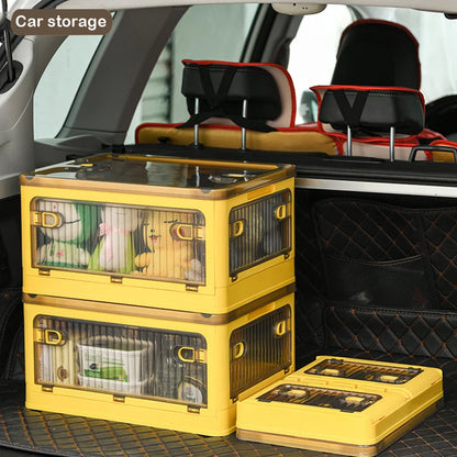 Foldable Storage Box Closet Organizer with Wheels Outdoor Stackable Sundries Organizer Clothes Quilts Toys Books Storage Box - AMULET RING STORE