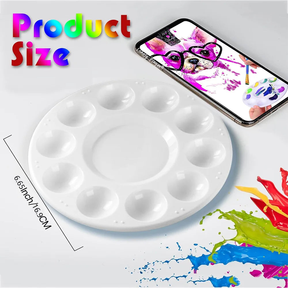 2/4/8/15/50Pcs Paint Tray Palettes, Plastic Paint Pallets for Students to Paints on School Project or Art Class - AMULET RING STORE