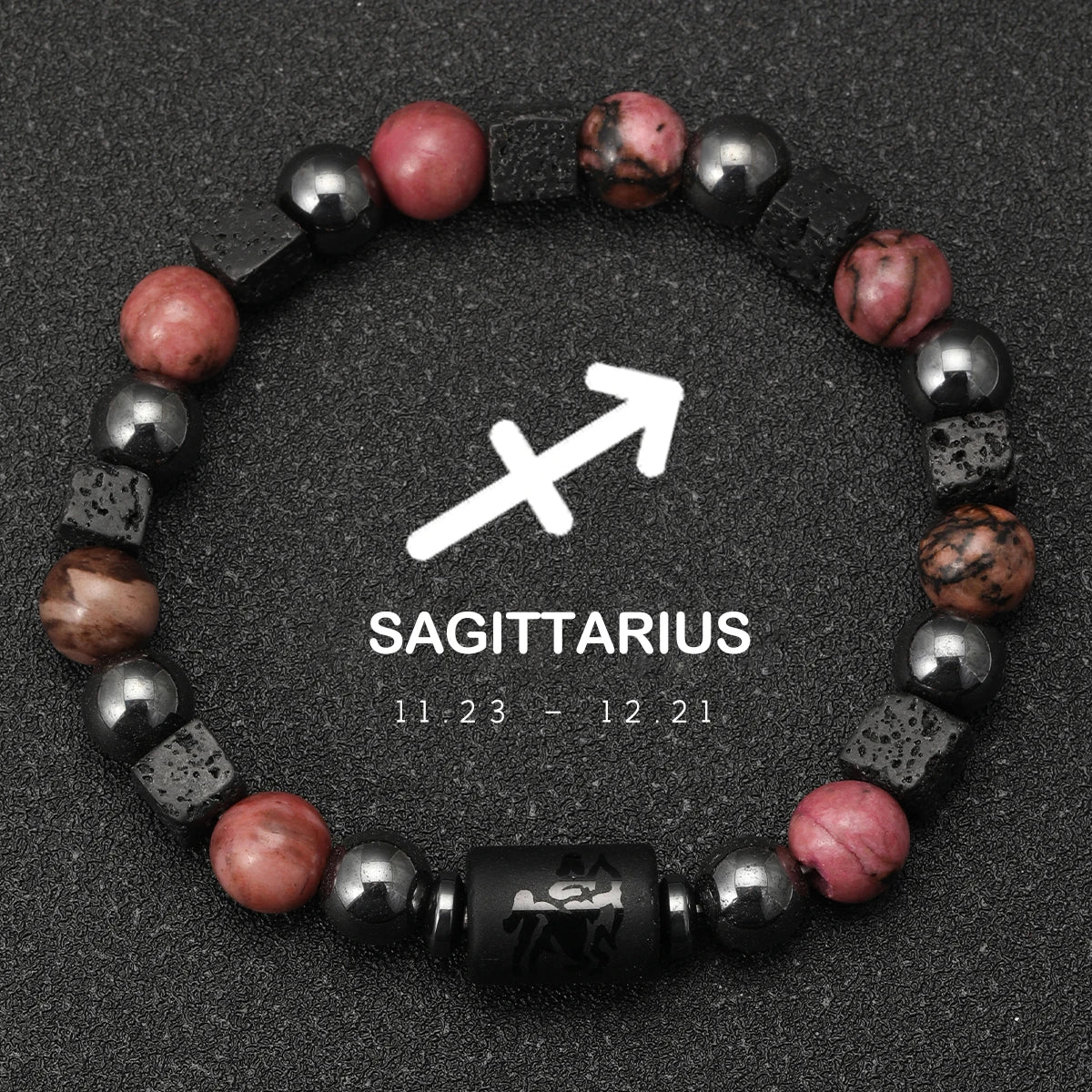 12 Zodiac Signs Natural Stone Bracelets Taurus Cancer Virgo Pisces Bracelets Ladies Men Couples Gift Bracelet aquarius