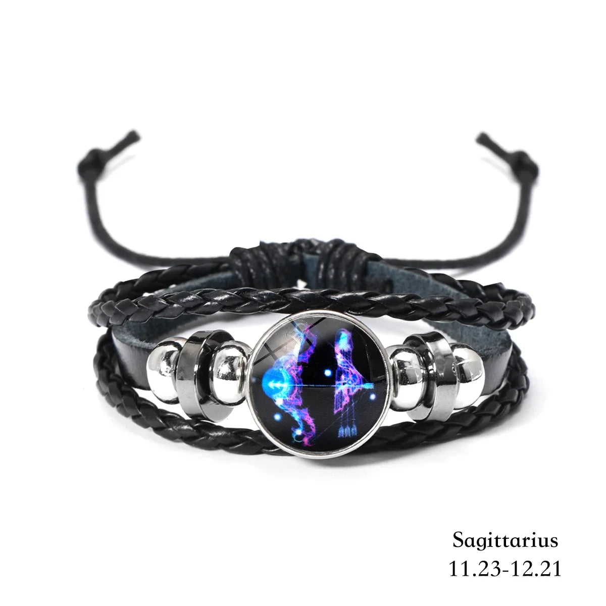 12 Constellation Zodiac Sign Charm Luminous Bracelets Men Women Vintage Multilayer Wrap Leather Bracelet Gift pulsera hombre