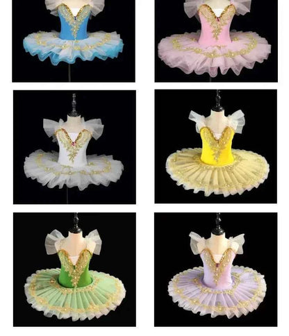 Summer Girl Dress Ballet Elegant Vestidos Kids Dance Costume Robe Fille Stage Children Outfit Baby Clothing Tutu Girls Dresses