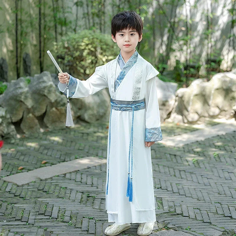 Long Sleeve Boy Hanfu Modern Dress Baby Cosplay Boys Outfit Ancient Stage Kids Clothing Vestidos Casual Children Chinese Costume