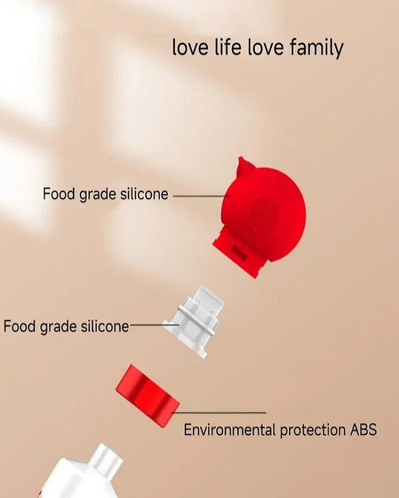 Vacuum Toothpaste Tube Squeezer Efficient and Hassle-Free Silicone Toothpaste Pump Dispenser Toothpaste Cap Bathroom Supplies - AMULET RING STORE