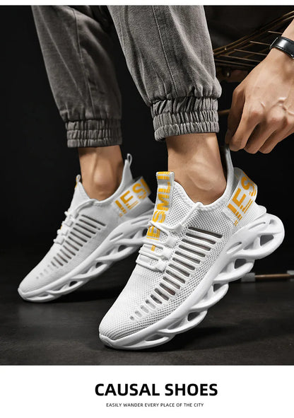 Men Shoes Comfortable Sneakers Breathable Running Shoes For Women Mesh Tennis Sports Shoes Outdoor Air Waling Casual - AMULET RING STORE