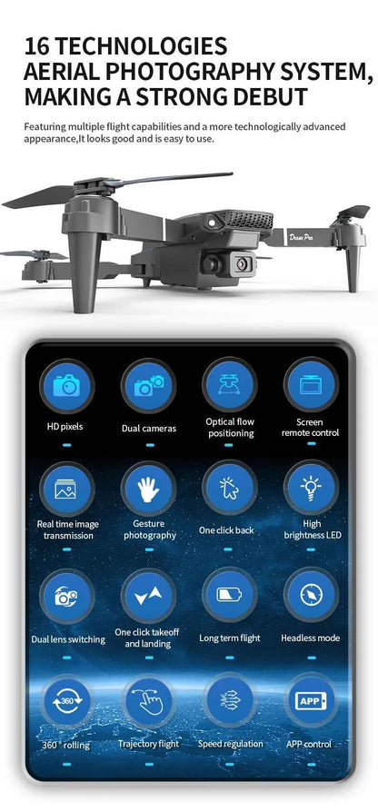 New Upgraded Drone E88 Pro 4K Dual-Camera HD Aerial Photography Drone