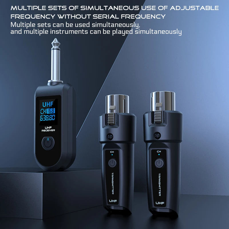 Wireless Microphone Converter XLR or 6.5 Transmitter and Receiver Microphone Wireless System for Dynamic Microphone