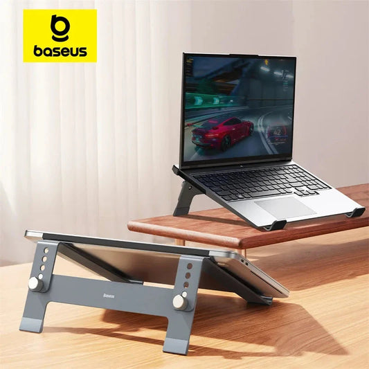 Baseus Laptop Stand Support for Notebook Aluminum Alloy 4 Gears Adjustable Vertical Stand For Macbook Air Pro 17'' Laptop Stand - AMULET RING STORE