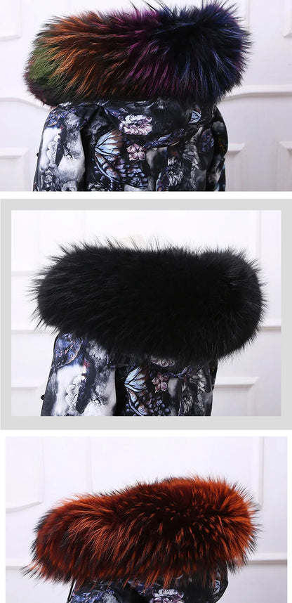 Raccoon Fur Collar 100% Real Fur Fashion Scarves For Ladies Neck Warmer Women Winter Natural Fur Scarf Decor White Fur Scarf