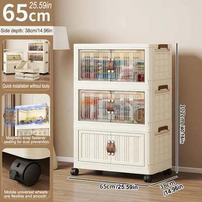 Multifunction Dustproof Wardrobe Large Capacity Folding Storage Cabinet Sundries Storage Box - AMULET RING STORE