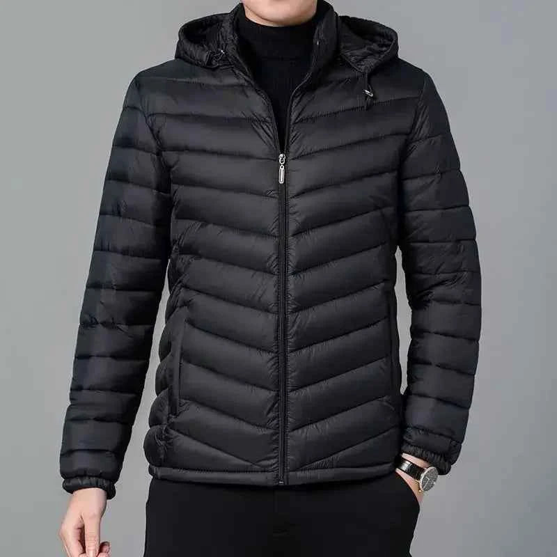 Man Padded Coat Hooded Down Jackets For Men Lightweight Puffer Padding Winter Parkas Young On Sale New In & Modern Outer Casual