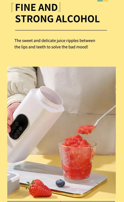 Electric Blender Rechargeable Portable Juicer USB Charging Hand Blender Electric Fruit Juicer 12 Blades Crushed Ice Juicer Cup - AMULET RING STORE