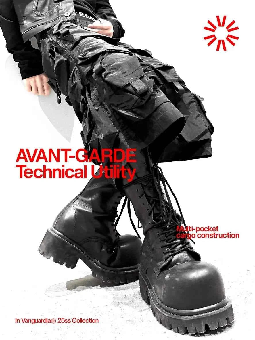 Mauroicardi Spring Summer Cool Handsome Thin Black Nylon Cargo Shorts for Men with Many Pockets Luxury Emo Techwear Clothes 2025