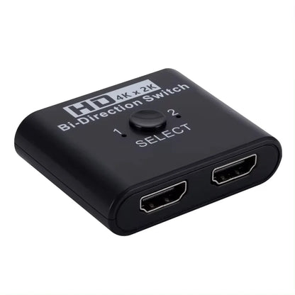 4K 60Hz HDMI Bi-Directional Switch 2x1 Splitter 2 Ports Input 1 Output For PC Laptop Monitor TV Projector Audio Video Converter