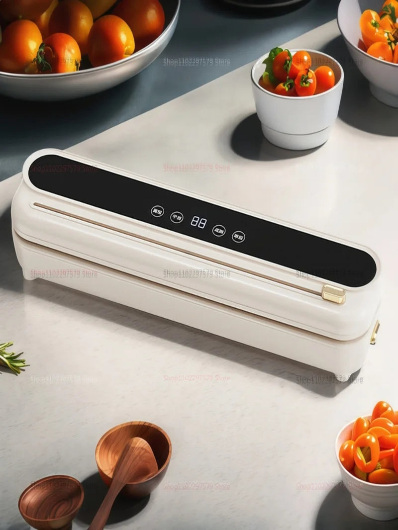 Electric Vacuum Sealer for Home Dry/Wet Food Sealed Packaging Kitchen Food Storage Seal Built-in Cutter Knife Kitchen Tools - AMULET RING STORE