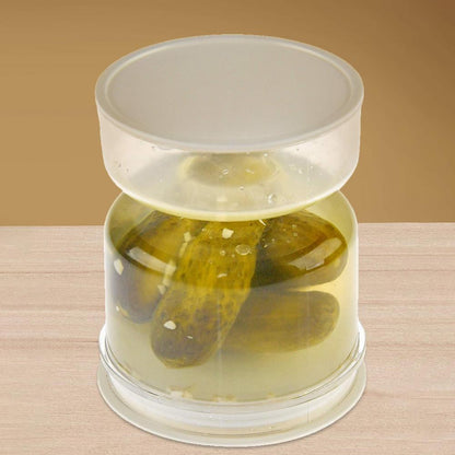 Innovative Pickle Jar Fine Workmanship Olives Jar Plastic Pickle Organizer Hourglass Design Sealed Olives Container for Home - AMULET RING STORE