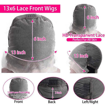40 42 46 inches 200 Density Straight 13x6 HD Transparent Lace Natural Color Brazilian Human Hair Wig For Women Frontal Lace Wig