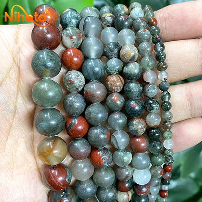 Natural Stone Beads Round Agates Turquoises Amazonite Quartz Lava Tiger Eye Beads