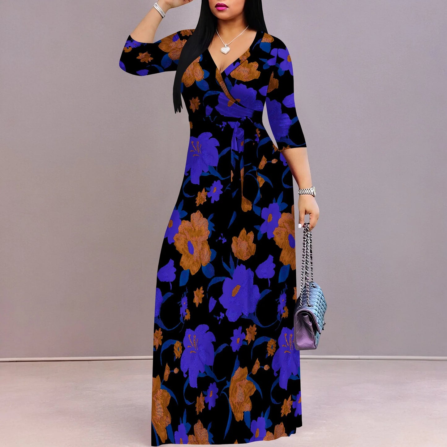 Women's Casual Sexy V Neck 3/4 Sleeves Club wear Party Outfits