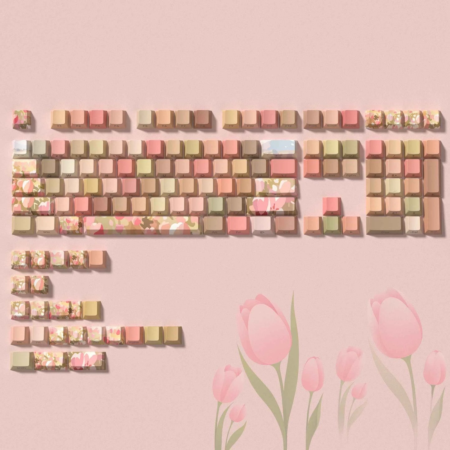 129 Keys Makima Anime Keycaps Cartoon PBT Keycap Cherry Keycaps Key Cap Dye-sub Mechanical Keyboard Caps for 64/68/71/84/108