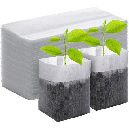 100PCS Breathable Plant Nursery Bags Biodegradable Grow Pots Fabric Seedling Containers Home Gardening Essentials - AMULET RING STORE