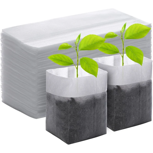 100PCS Breathable Plant Nursery Bags Biodegradable Grow Pots Fabric Seedling Containers Home Gardening Essentials - AMULET RING STORE