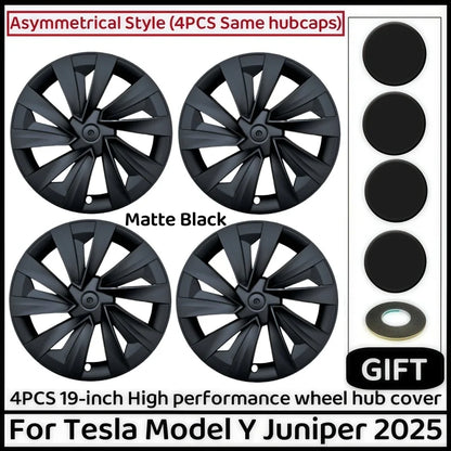 4PCS Wheel Cover for Tesla Model Y Juniper 19 Inch 2025 Car Replacement Wheel Cover Automobile Hub Cap Full Rim Car Accessories