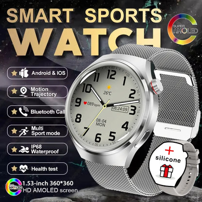 2025 New For HUAWEI GT Series Smart Watch Men AMOLED Screen Heart Rate Health Monitoring Bluetooth Call Business Smartwatch Man