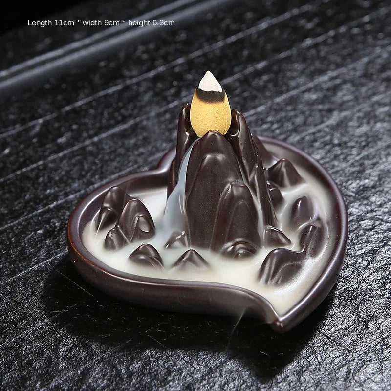 Backflow Incense Burner Ceramic Incense Burner Incense Burner Incense Utensils Tea Ceremony Zen Home Creative Small Ornaments - AMULET RING STORE