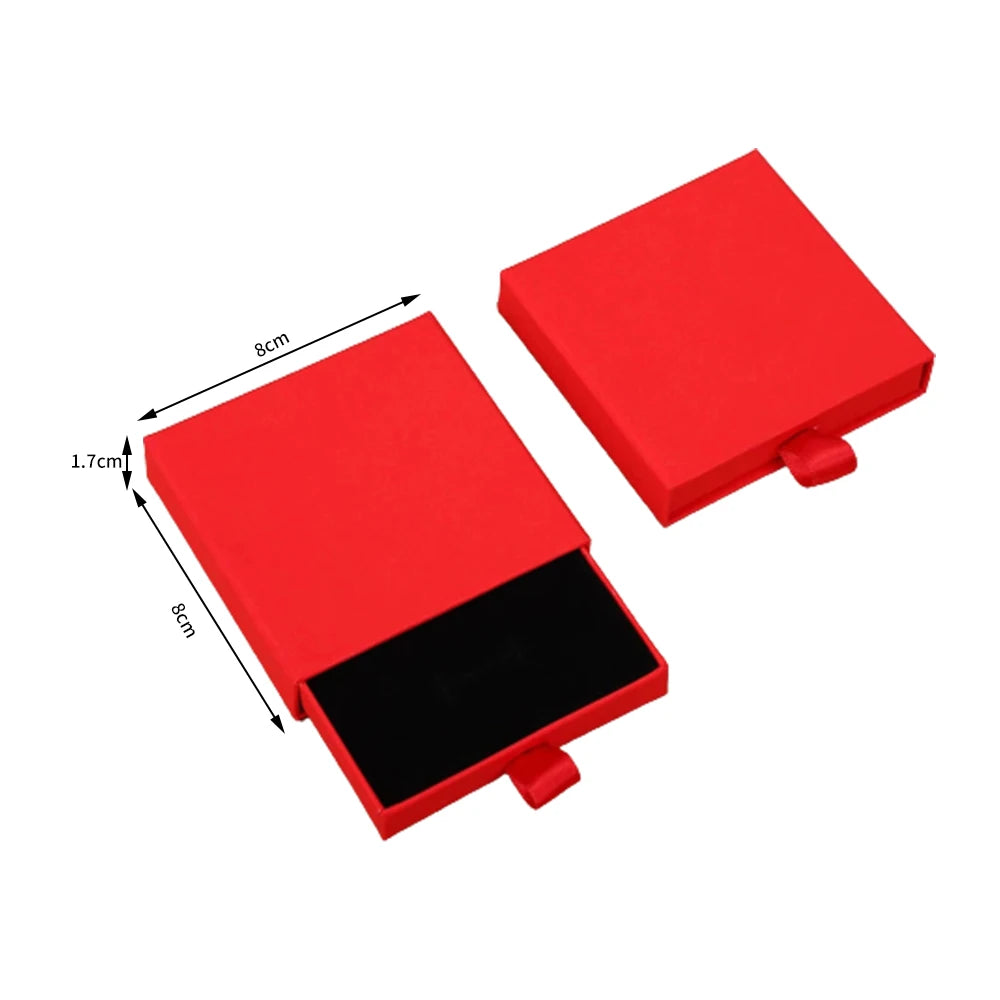 1Pc Thick Kraft Paper Drawer Jewelry Box With Sponge Greet Card for Necklace Bracelet Ring Gift Box Jewelry Packaging Box Joyero - AMULET RING STORE