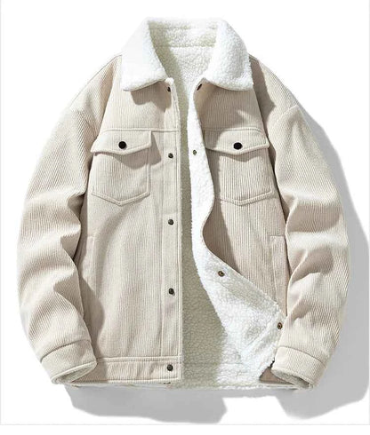 Men's Jackets and Coats Fashion Warm Corduroy Thick Coats 2024 Winter Fashion Men's Coats Down Jackets Men's Cotton Clothing