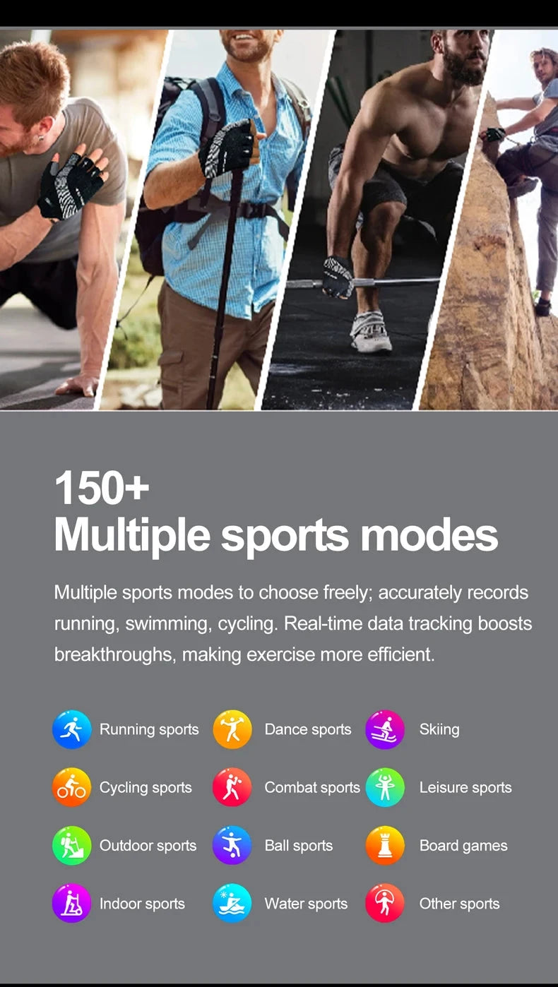 2025 New For HUAWEI GT Series Smart Watch Men AMOLED Screen Heart Rate Health Monitoring Bluetooth Call Business Smartwatch Man