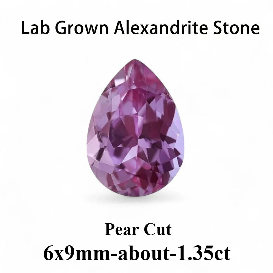 Emerald Cut Lab Grown Alexandrite AGL Certificate Loose Gemstone For Earrings Ring Jewelry Diy Making